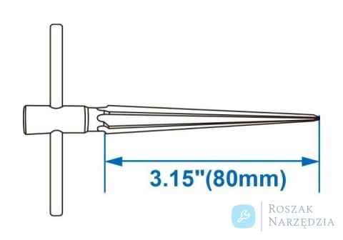 ROZWIERTAK STOŻKOWY 1/8" - 3/8", DŁUGOŚĆ 80mm King Tony