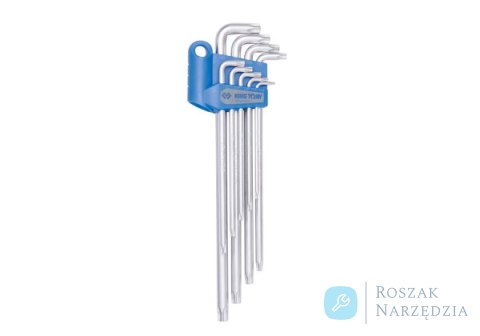 ZESTAW IMBUSÓW TORX EXTRA DŁUGICH 1123, 9 szt. 1123 - TORX T10 - T50, UCHWYT PLAST. BLISTER King Tony