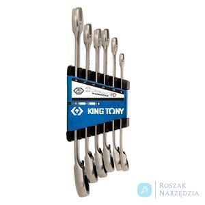 ZESTAW KLUCZY PŁASKO-OCZKOWYCH Z GRZECHOTKĄ 6 cz. 8 - 19mm King Tony