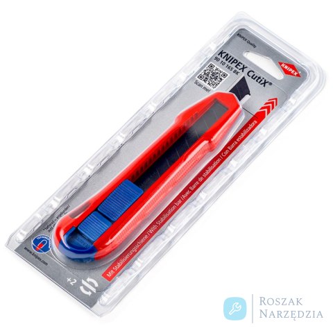 KNIPEX CutiX® 90 10 165 BK Nóż z odłamywanym ostrzem KNIPEX