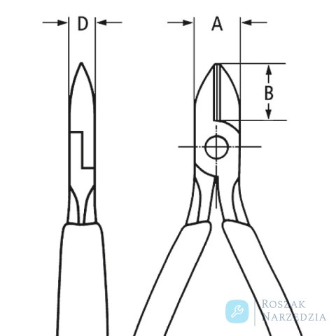 Precyzyjne szczypce tnące boczne dla elektroników ESD 79 42 125 Z ESD KNIPEX