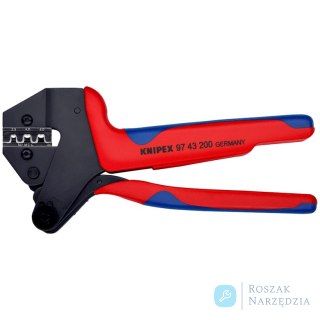 Szczypce do zagniatania typu Crimp System 97 43 200 Do wymiennych matryc zagniatających KNIPEX