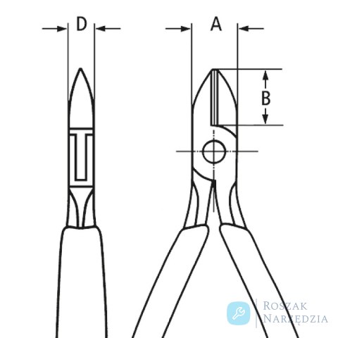 Szczypce tnące boczne dla elektroników 77 02 130 KNIPEX