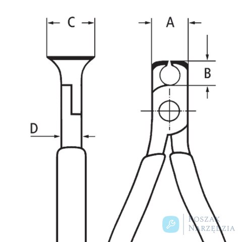 Szczypce tnące czołowe 69 01 130 Dla mechaników KNIPEX