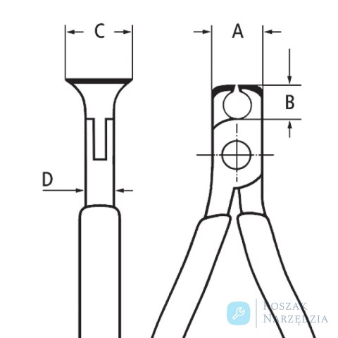 Szczypce tnące czołowe dla elektroników ESD 64 02 115 ESD KNIPEX