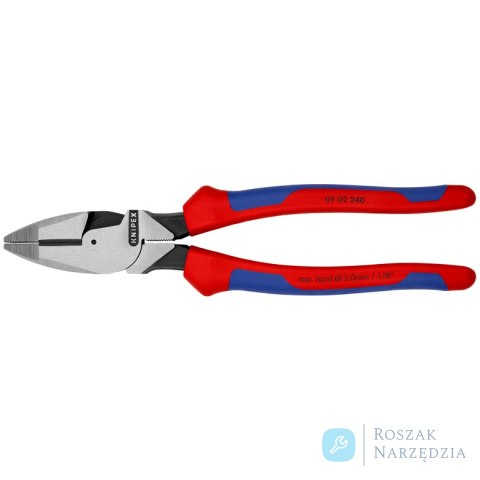 Szczypce uniwersalne o zwiększonym przełożeniu „Lineman's" 09 02 240 Model amerykański KNIPEX Szczypce uniwersalne o zwiększonym przełożeniu „Lineman's" 09 02 240 Model amerykański KNIPEX
