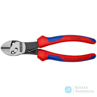 KNIPEX TwinForce® 73 72 180 F Szczypce tnące boczne o dużej wytrzymałości Ze sprężyną rozwierającą KNIPEX