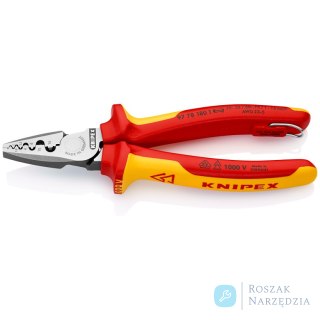 Szczypce do zagniatania tulejek kablowych 97 78 180 T KNIPEX