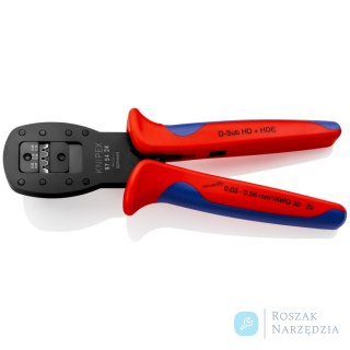 Szczypce do zagniatania wtyków miniaturowych 97 54 24 Do zagniatania równoległego KNIPEX