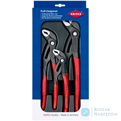 Zestaw szczypiec KNIPEX Cobra® 00 20 09 V02 1 x 87 01 150, 1 x 87 01 250, 1 x 87 01 300 KNIPEX