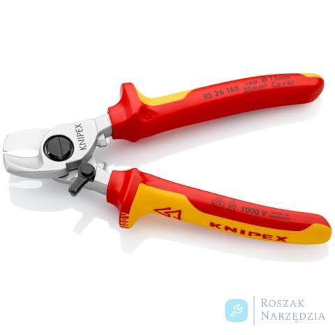 Nożyce do kabli 95 26 165 Ze sprężyną rozwierającą KNIPEX