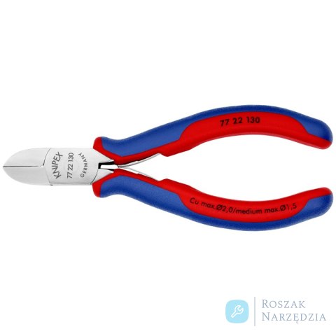 Szczypce tnące boczne dla elektroników 77 22 130 KNIPEX