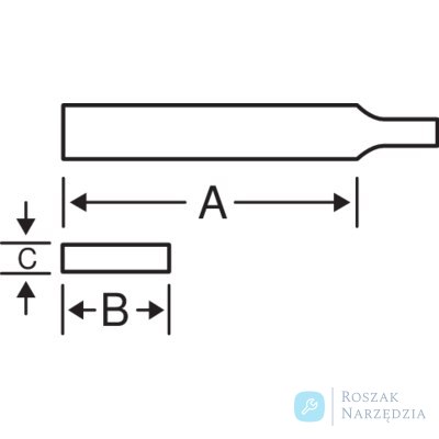 Pilnik płaski, długość 200 mm, szerokość 20 mm, grubość 3.5 mm, zębów na cm 17, typ nacięcia 1 BAHCO