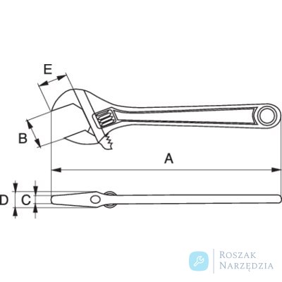 Klucz nastawny 6", max. otwarcie 20 mm 8070 C BAHCO