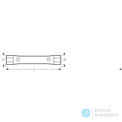 Klucz nasadowy rurowy 8x10 mm BAHCO