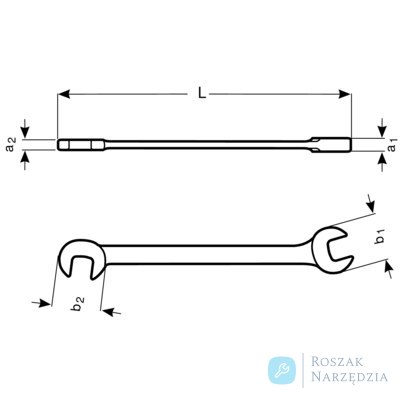 Klucz płaski dwustronny typu Liliput 7/32" BAHCO