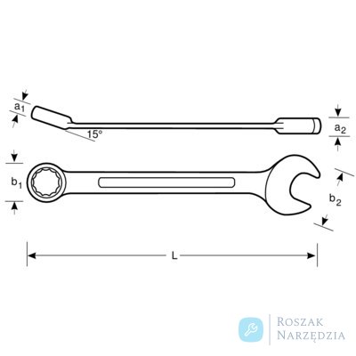 Klucz płasko-oczkowy metryczny 7 mm BAHCO