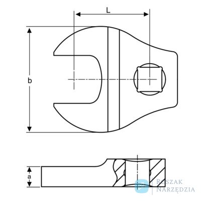 Klucz pazurowy płaski 1/2" rozmiar 1.3/16 BAHCO