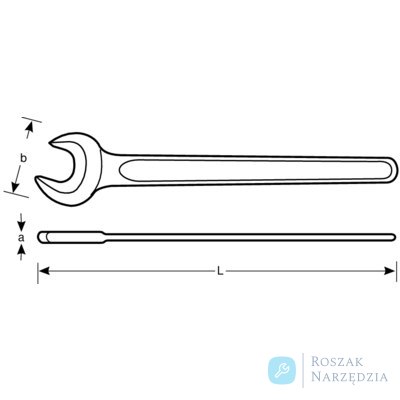 Klucz płaski jednostronny 12 mm BAHCO