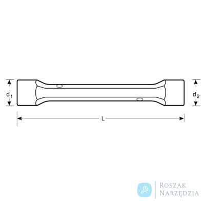 Klucz nasadowy dwustronny prosty 24x26 mm BAHCO