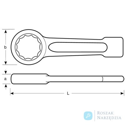 Klucz oczkowy udarowy płaski 135 mm BAHCO