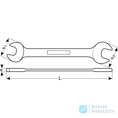 Klucz płaski dwustronny 25x28 mm SB BAHCO