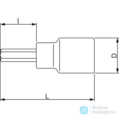 Nasadka trzpieniowa 3/8" do śrub imbusowych 1/8" BAHCO