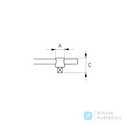 Głowica przesuwna do pokrętła T-kształtnego 3/4" BAHCO