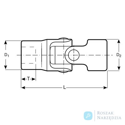 Nasadka 3/8" 12-kątna uchylna 5/16" cienkościenna BAHCO