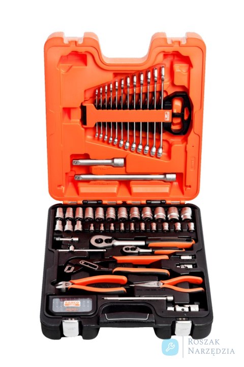 Zestaw narzędzi i nasadek S81MIX 1/2" i 1/4", 81 części BAHCO Zestaw narzędzi i nasadek S81MIX 1/2" i 1/4", 81 części BAHCO