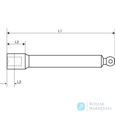 Przedłużka radełkowana 1/4" 152 mm BAHCO