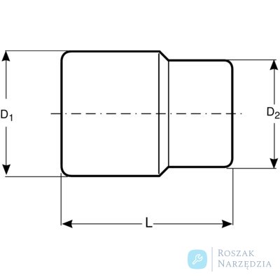Nasadka 1/2" 6-kątna 1.1/2" wydłużona BAHCO Nasadka 1/2" 6-kątna 1.1/2" wydłużona BAHCO