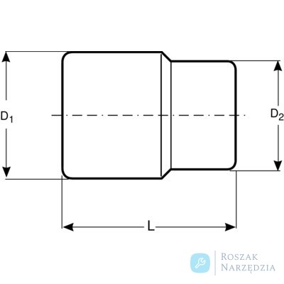 Nasadka kwadratowa 1", 12-kątna, 2.1/4" BAHCO