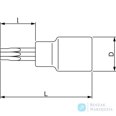 Nasadka trzpieniowa 1/4" do śrub TORX PLUS IP45 BAHCO