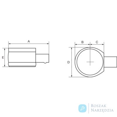 Grzechotka wtykowa 9x12 mm z mocowaniem sześciokątnym 1/4" BAHCO