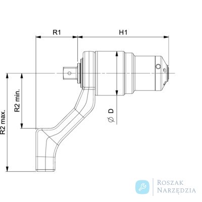 Wzmacniacz momentu ręczny 1000 Nm, odsadzone ramię reakcyjne, 22.2:1, 1/2 in x 3/4 in BAHCO