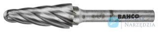 Pilnik obrotowy węglikowy stożkowy zaokrąglony 12.7mm x 25mm - Ø6mm do aluminium BAHCO