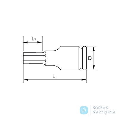 Nasadka udarowa trzpieniowa 3/4" imbusowa 12 mm BAHCO