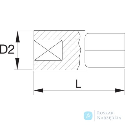 Przejściówka udarowa z 1/2" F na 3/8" M BAHCO