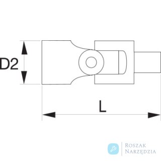 Przegub udarowy kwadrat 1'' długość 124mm BAHCO