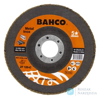 Tarcza lamelkowa płaska 100% cyrkonu 115 mm P60 BAHCO (20 szt.)