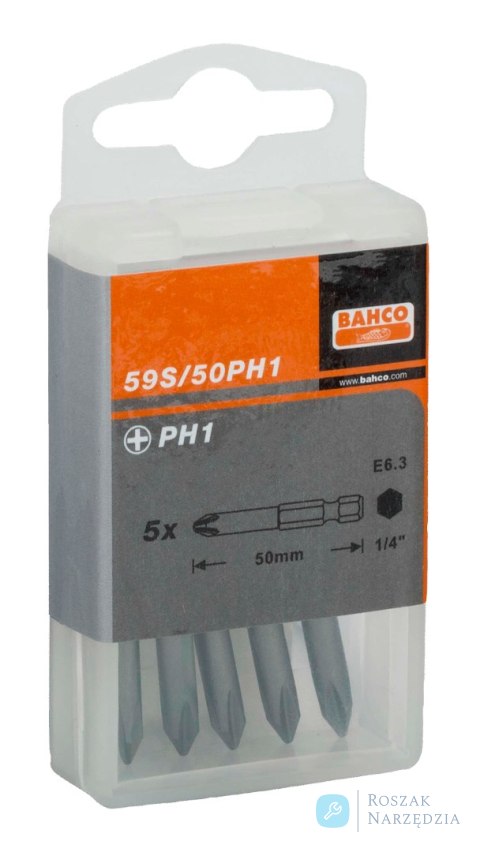 Bit 1/4" PH1x50 mm, 2 szt. BAHCO