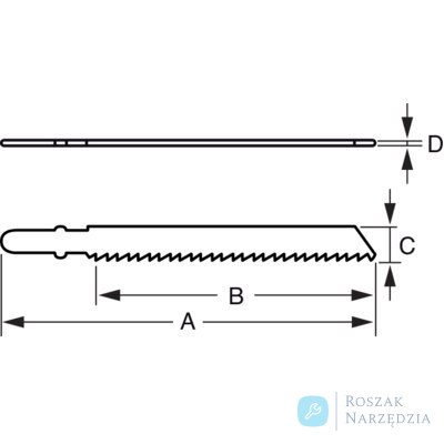 Brzeszczot do wyrzynarki do metalu HSS 77 mm 21 Z/Cal 91-512-25P, 25 szt. BAHCO