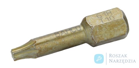 Bit utwardzony 1/4" Torsion do śrub TORX T20x25 mm, 10 szt. BAHCO Bit utwardzony 1/4" Torsion do śrub TORX T20x25 mm, 10 szt. BAHCO