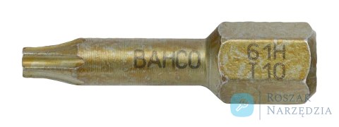 Bit utwardzony 1/4" Torsion do śrub TORX T20x25 mm, 10 szt. BAHCO Bit utwardzony 1/4" Torsion do śrub TORX T20x25 mm, 10 szt. BAHCO