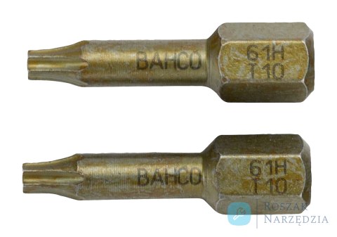 Bit utwardzony 1/4" Torsion do śrub TORX T20x25 mm, 10 szt. BAHCO Bit utwardzony 1/4" Torsion do śrub TORX T20x25 mm, 10 szt. BAHCO