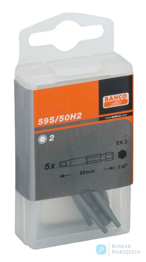 Bit 1/4" do śrub imbusowych 8x50 mm, 2 szt. BAHCO Bit 1/4" do śrub imbusowych 8x50 mm, 2 szt. BAHCO