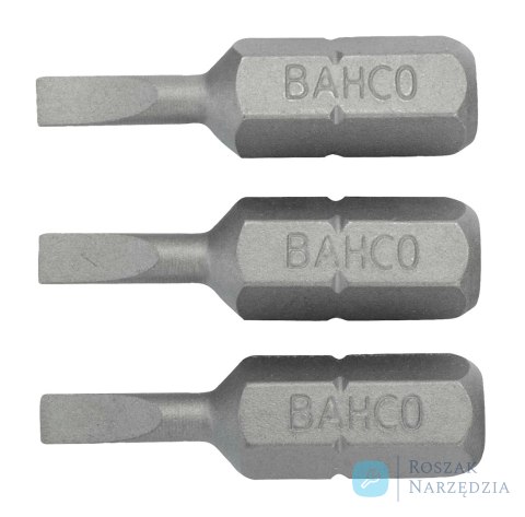 Bit 1/4" do śrub płaskich 1.2x6.5x25 mm, 3 szt. BAHCO