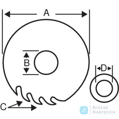Piła tarczowa 250mm 60T 30mm otwór BAHCO Piła tarczowa 250mm 60T 30mm otwór BAHCO