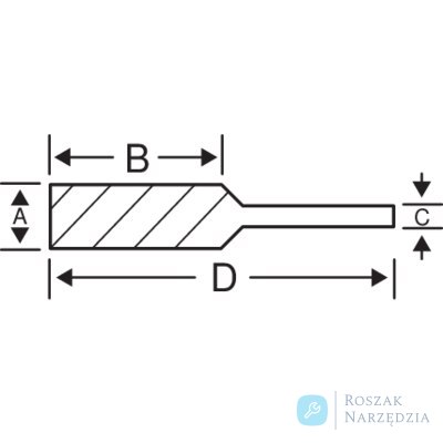 Pilnik obrotowy węglikowy walcowy zaokrąglony 16x25 mm, chwyt ⌀8 mm, C1625M08 BAHCO